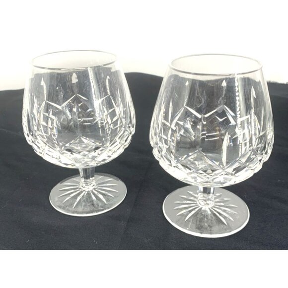Waterford Lismore Brandy Snifters Crystal Goblets 5" Lot of 2 - Picture 2 of 7